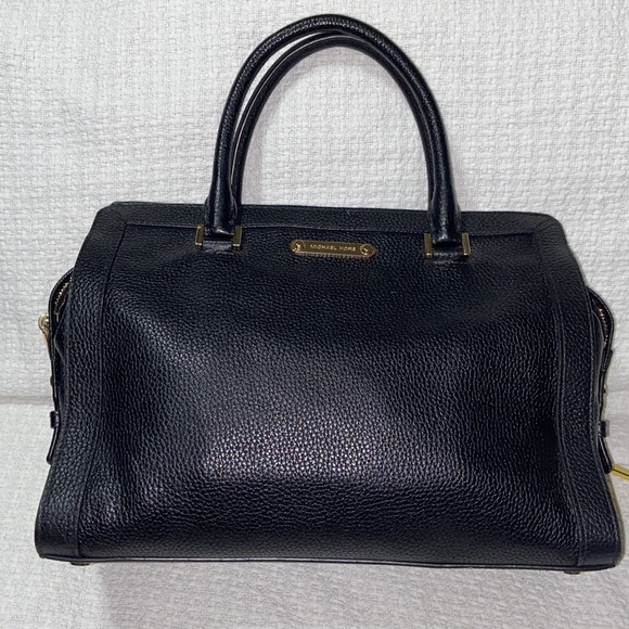 Michael Kors Collins Black Gold Satchel RARE - Picture 1 of 16